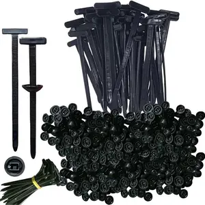 100PCS Nylon Universal Cable Tie Buckle – Heavy Duty Self-Locking Zip Ties for for Car Bumper, Trunk Liner, Chassis Guard & Quick Repair