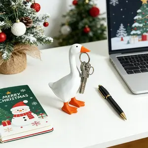 Creative Yellow Duck Figurine(With necklace) Perfect Gift for Birthdays & Holidays Car Ornament Cozy Interior Decoration Accessory