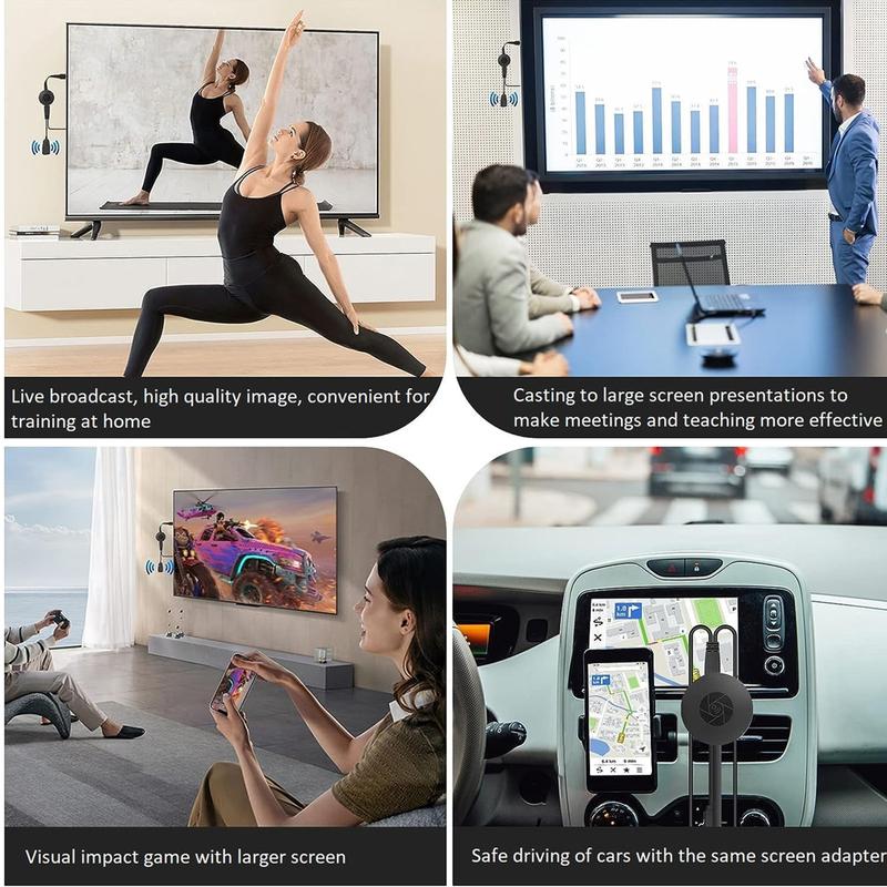 1080P Wireless Screen Mirroring Device - WiFi HD Screen Casting Adapter, HDMI Streaming Stick, Mobile Live Streaming Casting Tool