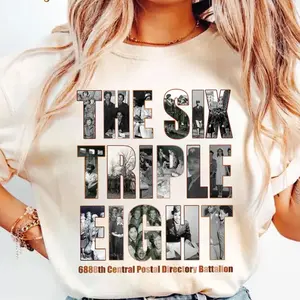 6888th T-shirt, Six Triple Eight T-shirt, Black Women's Army Corps T-shirt, Women's Army Corps T-shirt, Major Charity Adams, Black History Month T-shirt