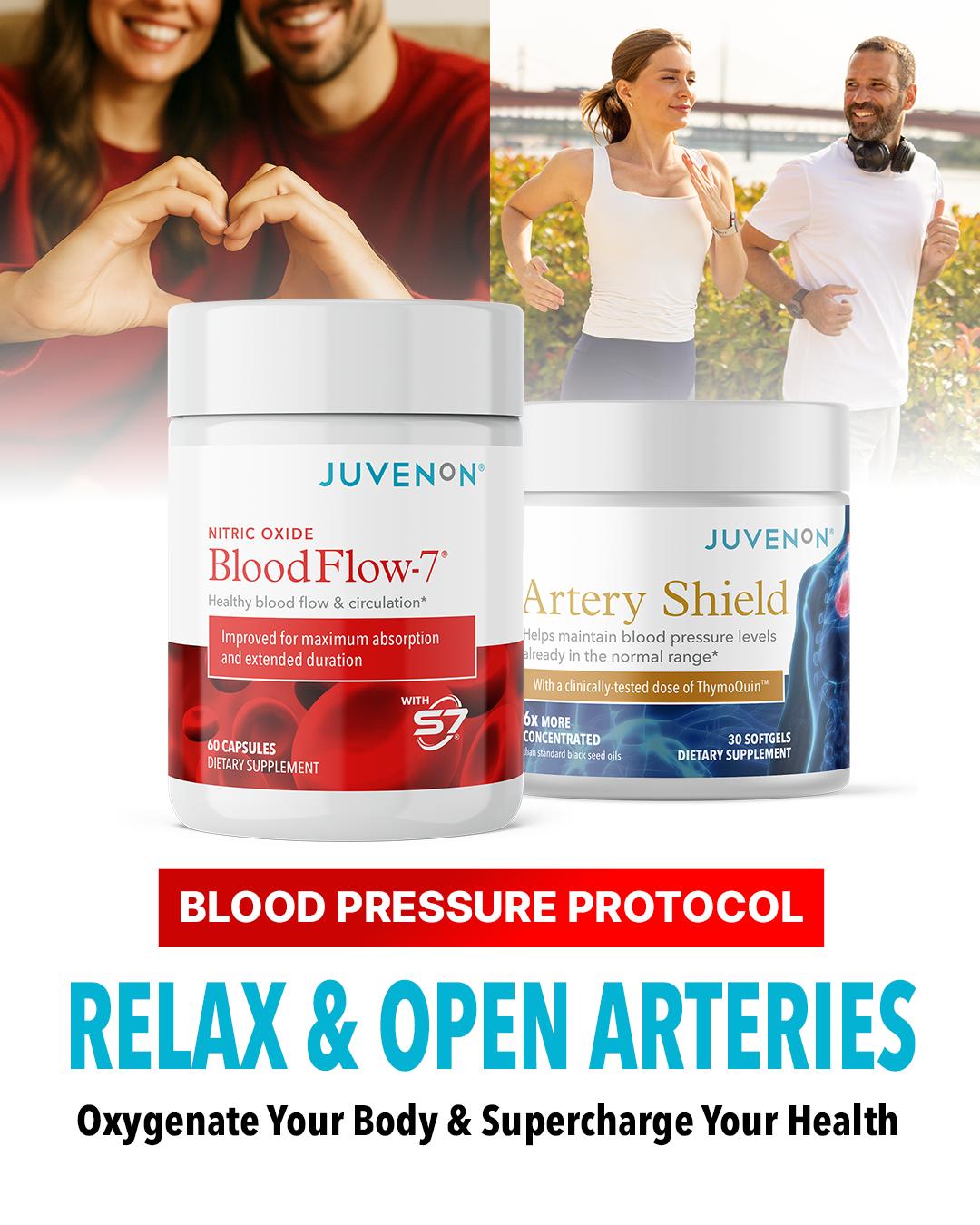 Juvenon Blood Pressure Protocol – Dietary/Fitness Supplement - Nitric Oxide for Optimum Circulation & Blood Pressure - Edible Vitamin