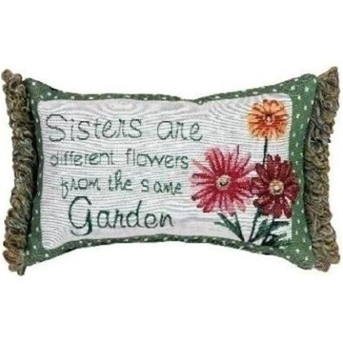 Manual Woodworkers & Weavers  12.5 x 8.5 in. Sisters from Same Garden Throw Pillow