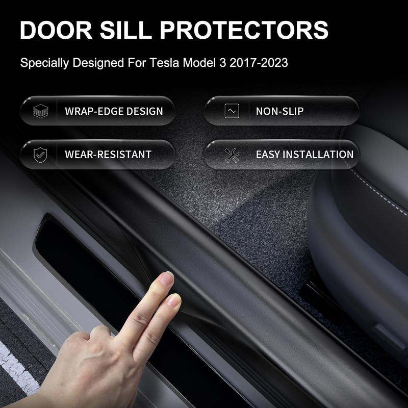 LASFIT Floor Mats Fit for Tesla Model 3 & Model Y,TPE Material ,All Weather,Perfect Custom Fit Car Interior Accessories