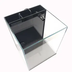 5 Gallon Elevated 45° Degree Low Iron Ultra Clear Aquarium - 9.84" x 9.84" x 11.81"