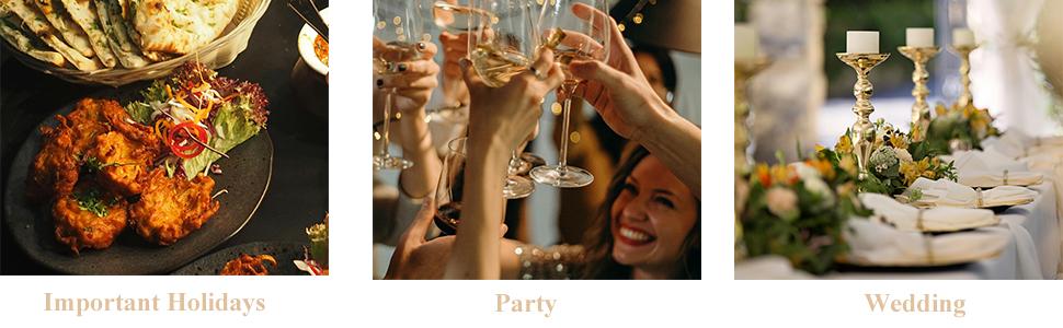 3 Pack Serving Tray with Handles Stackable Reusable Trays for Serving Food Plastic Serving Platters for birthday Party Charcuterie Fruit Appetizer BBQ Pool snacktray Mother's day gift