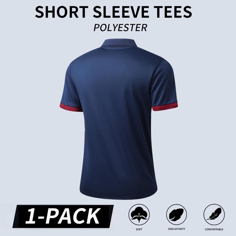 Solid color summer men's lapel POLO shirt, suitable for playing, golf, outdoor sports and leisure, comfortable and breathable, cool short sleeves, multi-color optional