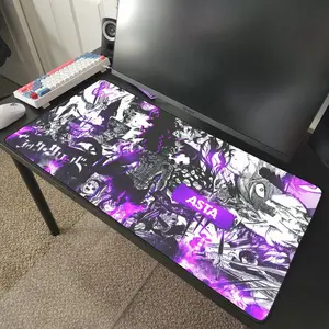 Asta Black Clover Anime Desk Mat Mousepad 31.5" x 15.5" Gaming Desk Mat Mouse Pad Accessories