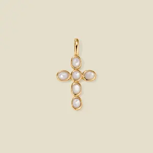 Mother of Pearl Cross Charm