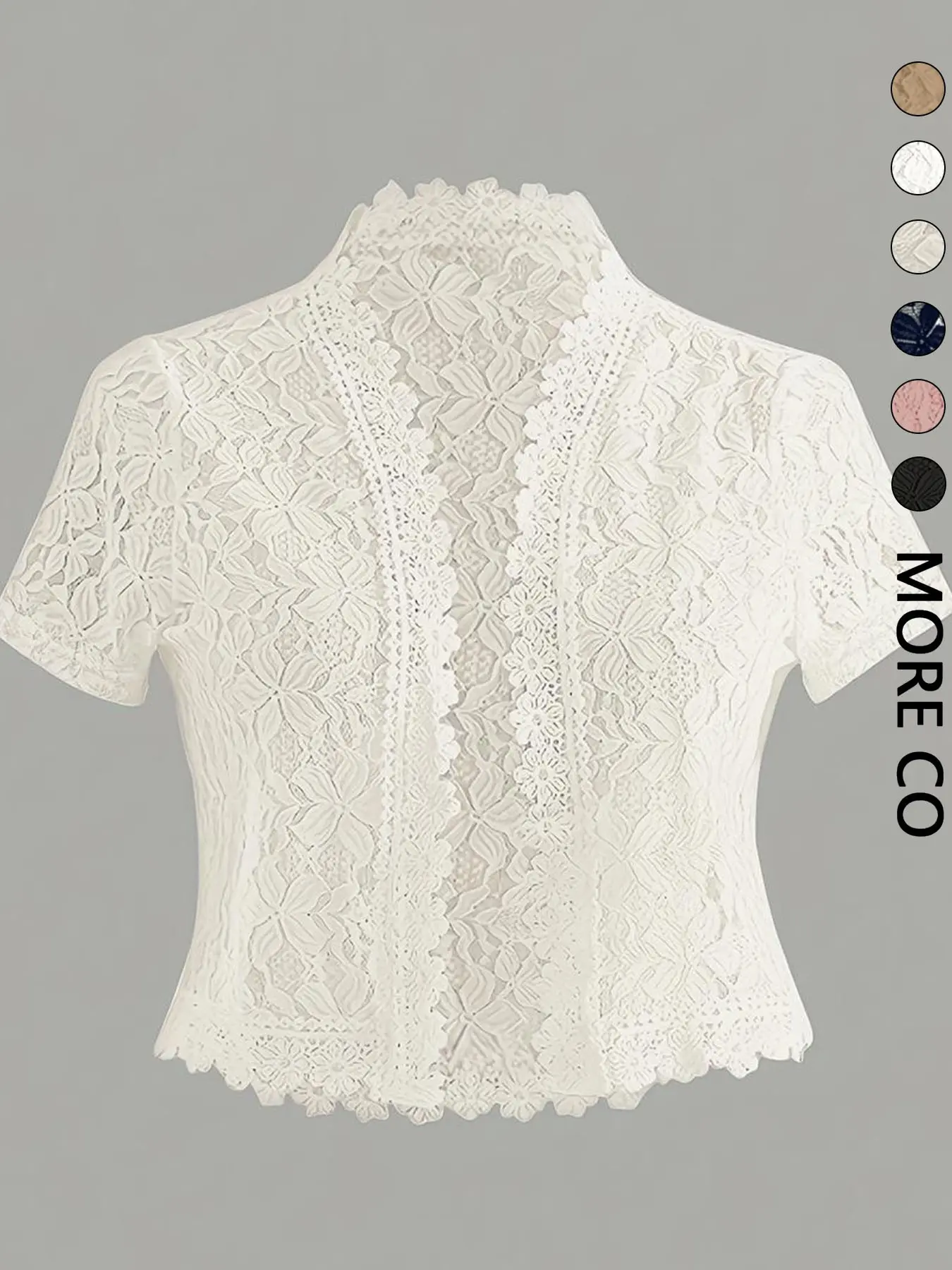 Women's Summer Solid Lace Patchwork Casual Front Open Cardigan, Perfect for Holiday Parties, Stylish and Comfortable Outer Vest