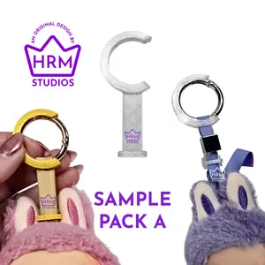 SAMPLE PACK Security & Anti-Flip Solution Compatible w/ 17cm Plush Pendants & PFL | Keychain Anti-Theft Device | Color Match Sets | Keyring Clip Guard Protector | Keychain Lock | Plushie Protector | Flip Prevention System