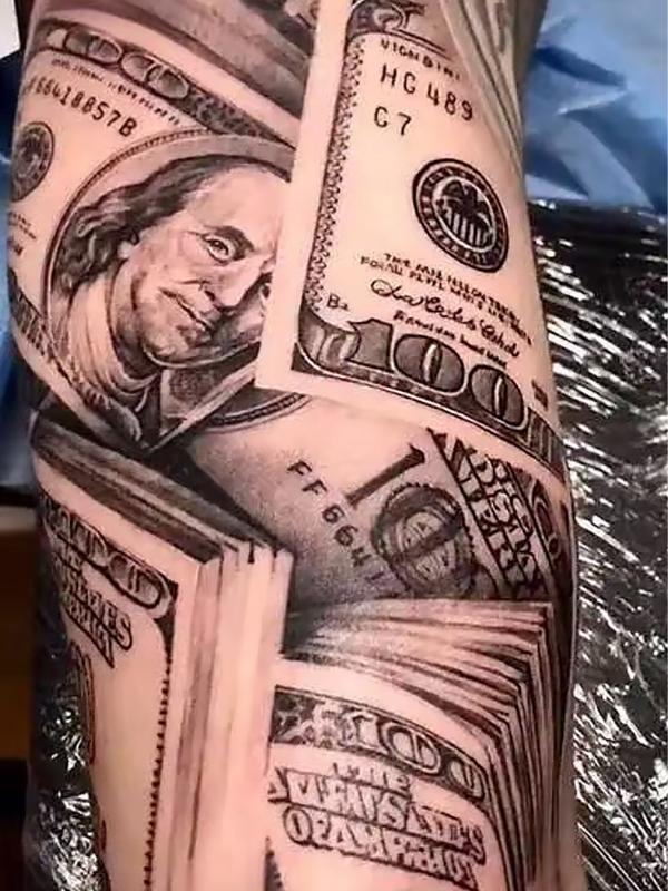 STACKS ON DECK  - WATERPROOF MONEY TATTOOS - REALISTIC DOLLAR BILL DESIGNS - MAKE IT RAIN TEMPORARY INK - LONG-LASTING STREET STYLE