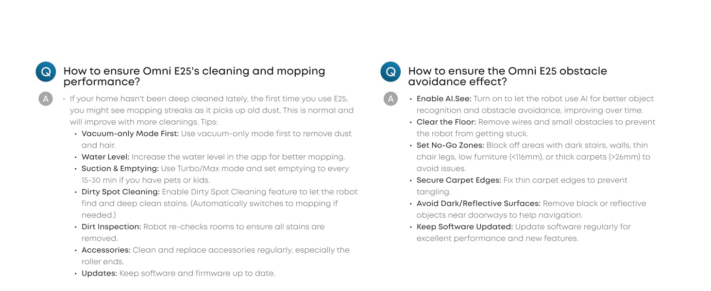 eufy E25 Omni Robot Vacuum and Mop Combo,HydroJet System, 20,000Pa Turbo Suction, Zero-Tangle Design, Edge-to-Corner Deep Cleaning, Obstacle Avoidance, Auto-Empty & Self-Cleaning All-in-One Station