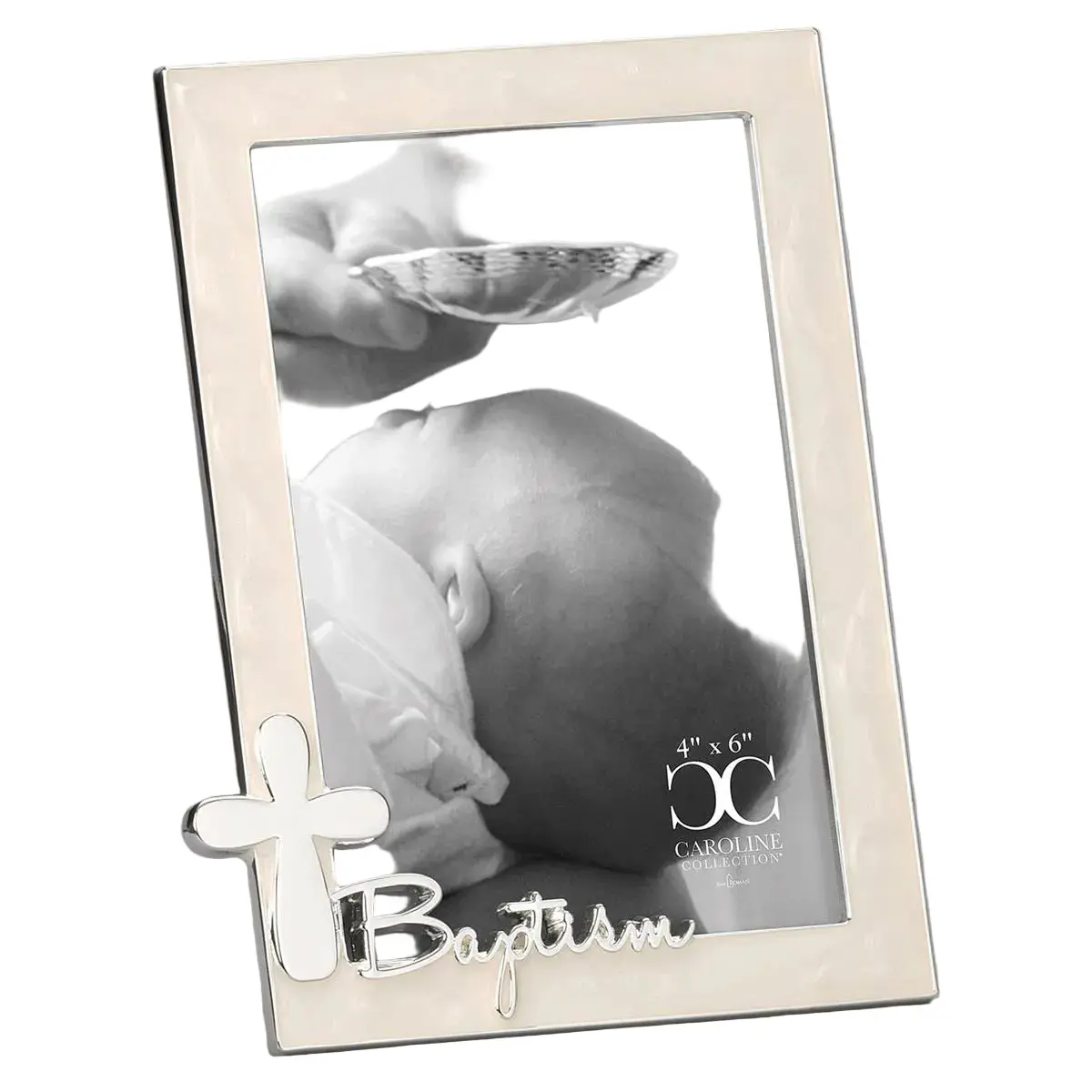 Baptism Frame with Cross Decor