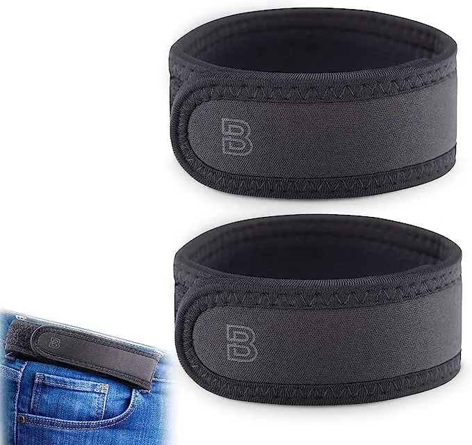 BeltPro No Buckle Belt — Fits 1.5 Inch Belt Loops, Easy To Use Invisible Elastic Adjustable Leather Tool Belt Men Accessories