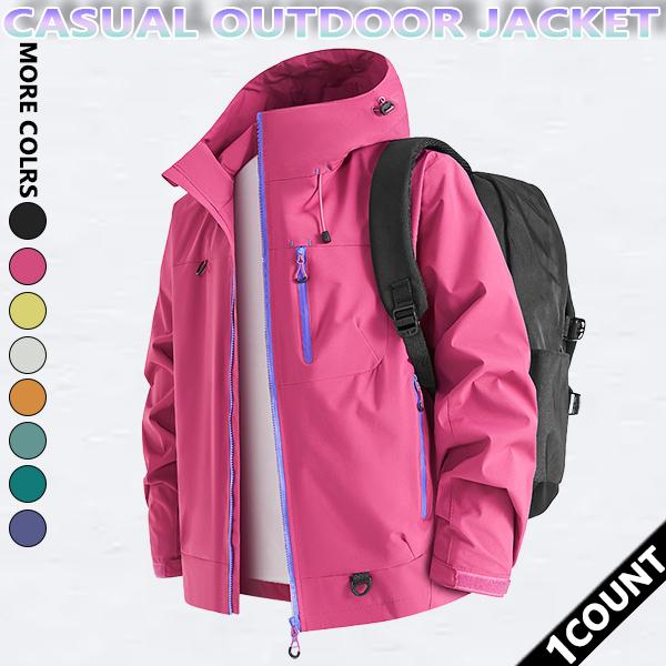 Autumn and Winter hooded casual men's Outdoor Jackets,  Windproof and wear-resistant color-blocked jacket, couples' style winter coat, outerwear top.