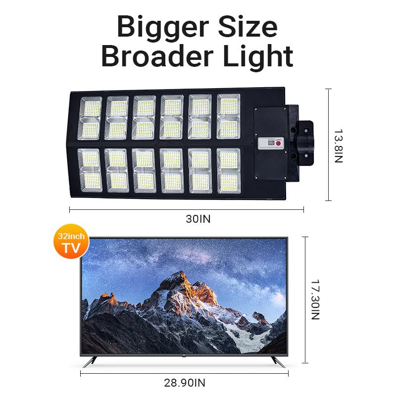 Solar Street Light – Outdoor Security Light with Motion Sensor, 3 Modes, Remote Control, IP65 Waterproof