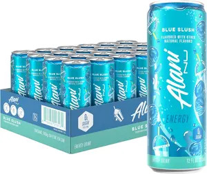 Alani Nu Blue Slush Energy Drink 24-Pack Zero Sugar 200mg Caffeine  12oz Cans