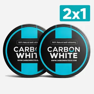 Carbon White – 2x1 Charcoal Teeth Whitener Powder – Natural, Vegan, Coconut (60g)