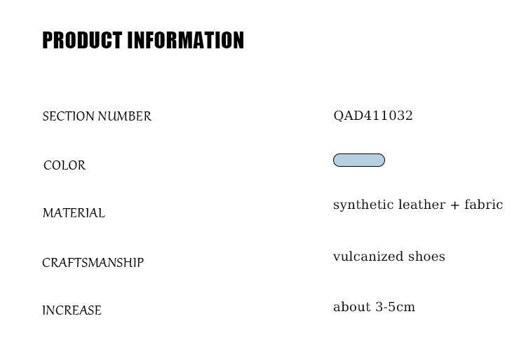 Q-AND Fashionable and Versatile Casual Sporty Skate Shoes Color-block Height-increasing street-style Sweet and Edgy Style Non-slip sole Breathable School-style Warm-keeping Thick sole Couple style Bread-style sneakers