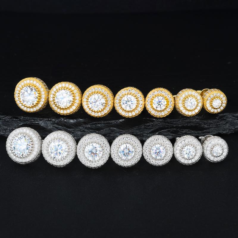 UCCIYO S925 Sterling Silver Moissanite Screw Stud Earrings D Color VVS1  Moissanite For Women Men Jewelry Prefect Brithday Mother'sDay Gifts[N3E10]