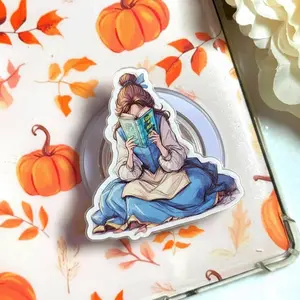 Fairytale Princess Phone Grip, Vintage Storybook Aesthetic Phone Holder, Gift for Librarians and Readers, Magic Kingdom Inspired Phone Stand, Whimsical Bookworm Tech Accessory