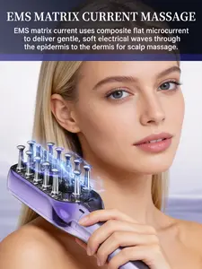 Glow Hub Smart Scalp Massage Comb with Red Light & Auto Serum Delivery