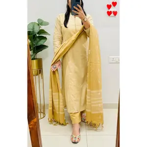 Beautiful Sober Color South Cotton Suit Set