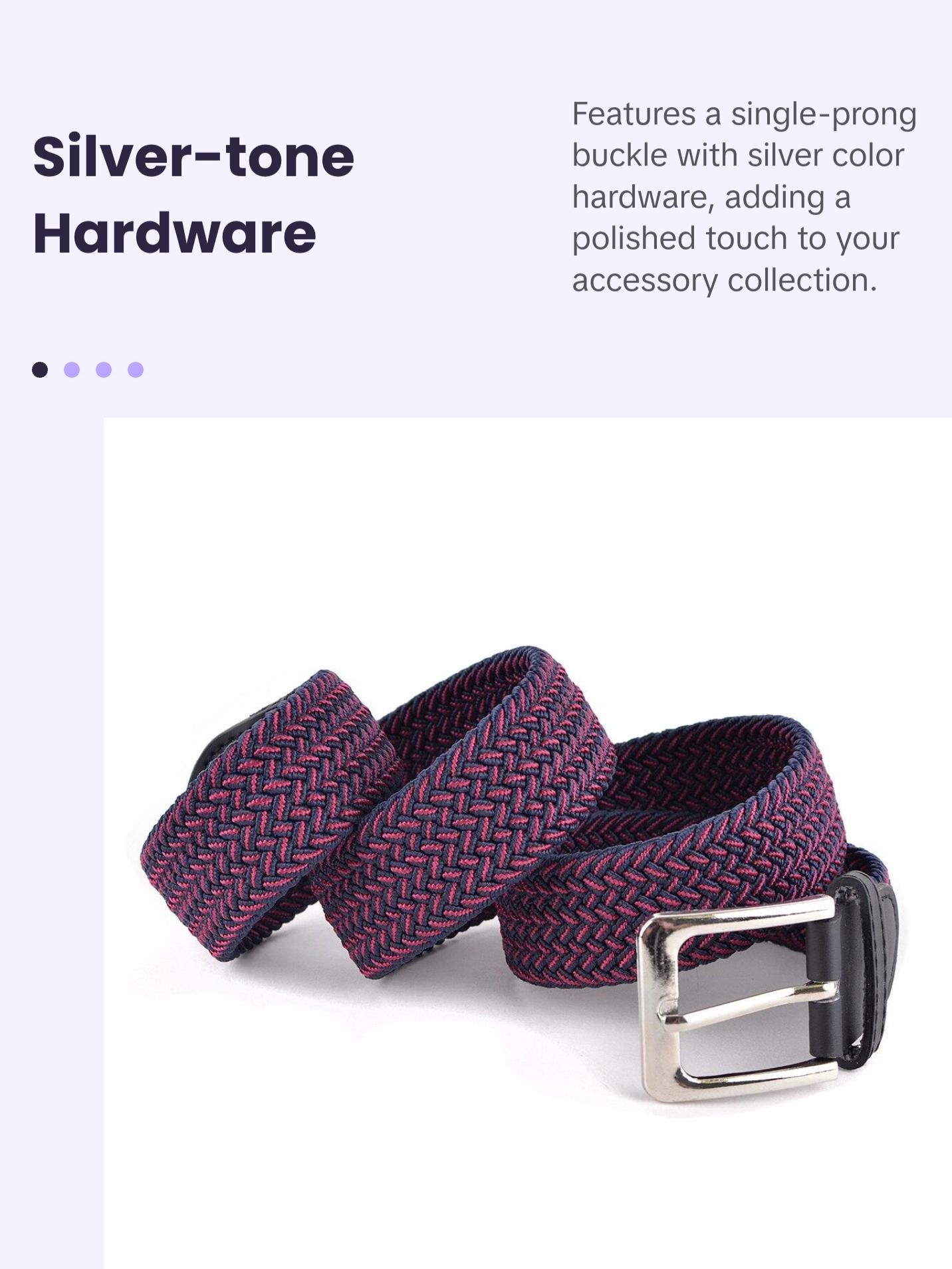 Belt - Stretch, Two-toned Braided & Elastic