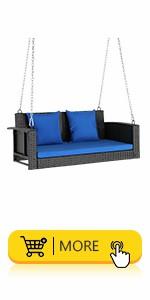 VINGLI Heavy Duty 660 LBS Wooden Swing Frame with Extra Bottom Connection Board, Upgraded A-Frame Porch Swing Bench Stand for Indoor & Outdoor (Rustic)