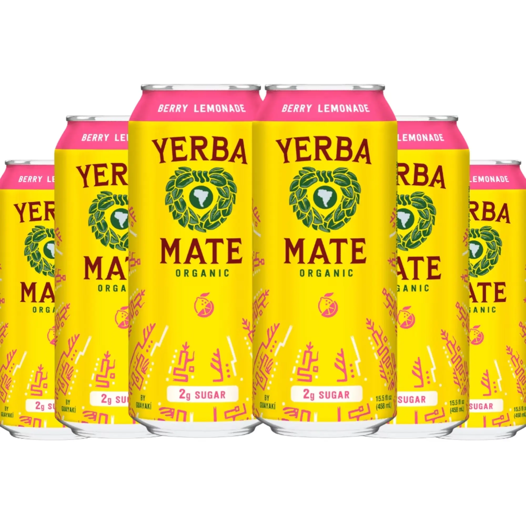 Guayaki Yerba Mate Berry Lemonade Energy Drink - 6 Pack 15.5oz