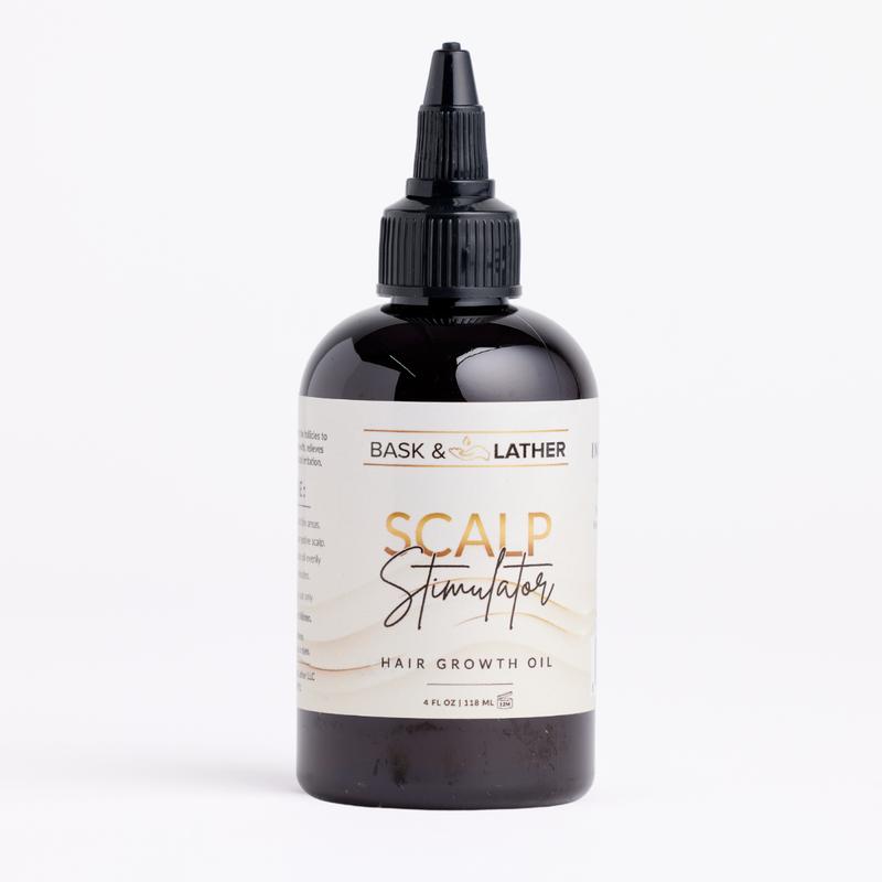 JUMBO Scalp Stimulator Hair Growth Oil – Lightweight Rosemary & Mint Blend for Thicker, Fuller Hair, Alopecia Support & Hair Regrowth | Stimulates Roots & Nourishes All Hair Types by Bask & Lather