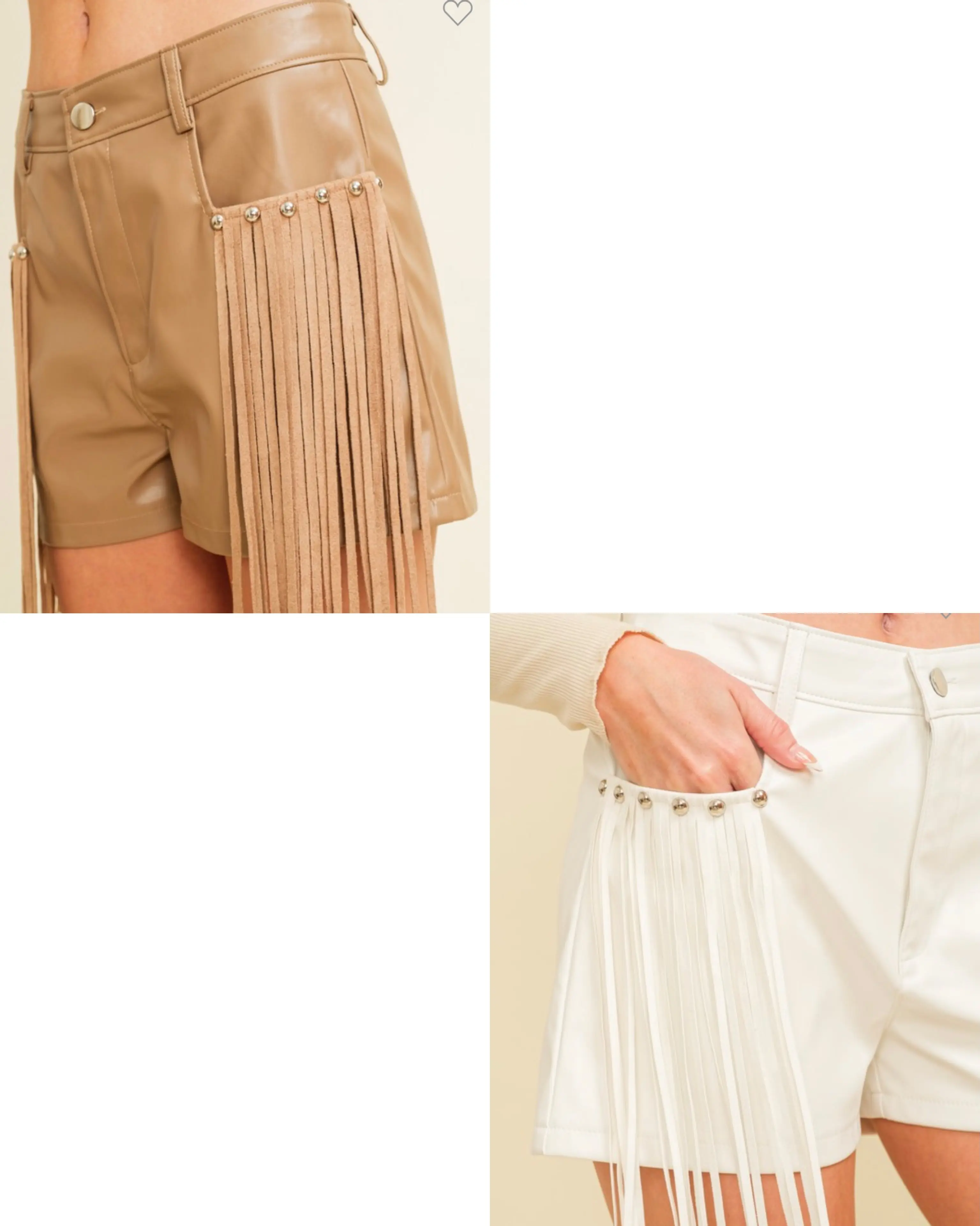 Fringe Leather shorts