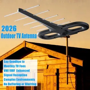 HIDB Outdoor TV Antenna – 4K HDTV Digital Antenna with 360° Signal Amplifier, Long Range Reception, Weatherproof & Easy Installation for Home & RV – No Monthly Bill, Enjoy Local Channels, Outdoorfun TV Antenna TikTokShopBlackFriday