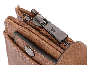 CLUCI TikTokShopSpringGlowUp Small Wallet for Women Leather Bifold Multi Mini Card Holder Organizer Designer Ladies Zipper Coin with Removable ID Window