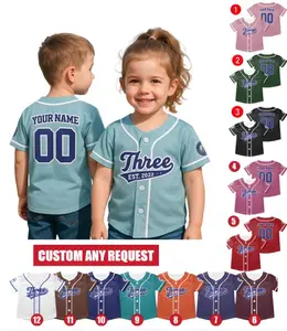 Personalized Kids Baseball Jersey, Custom Name & Number, Gift for Baseball Fans