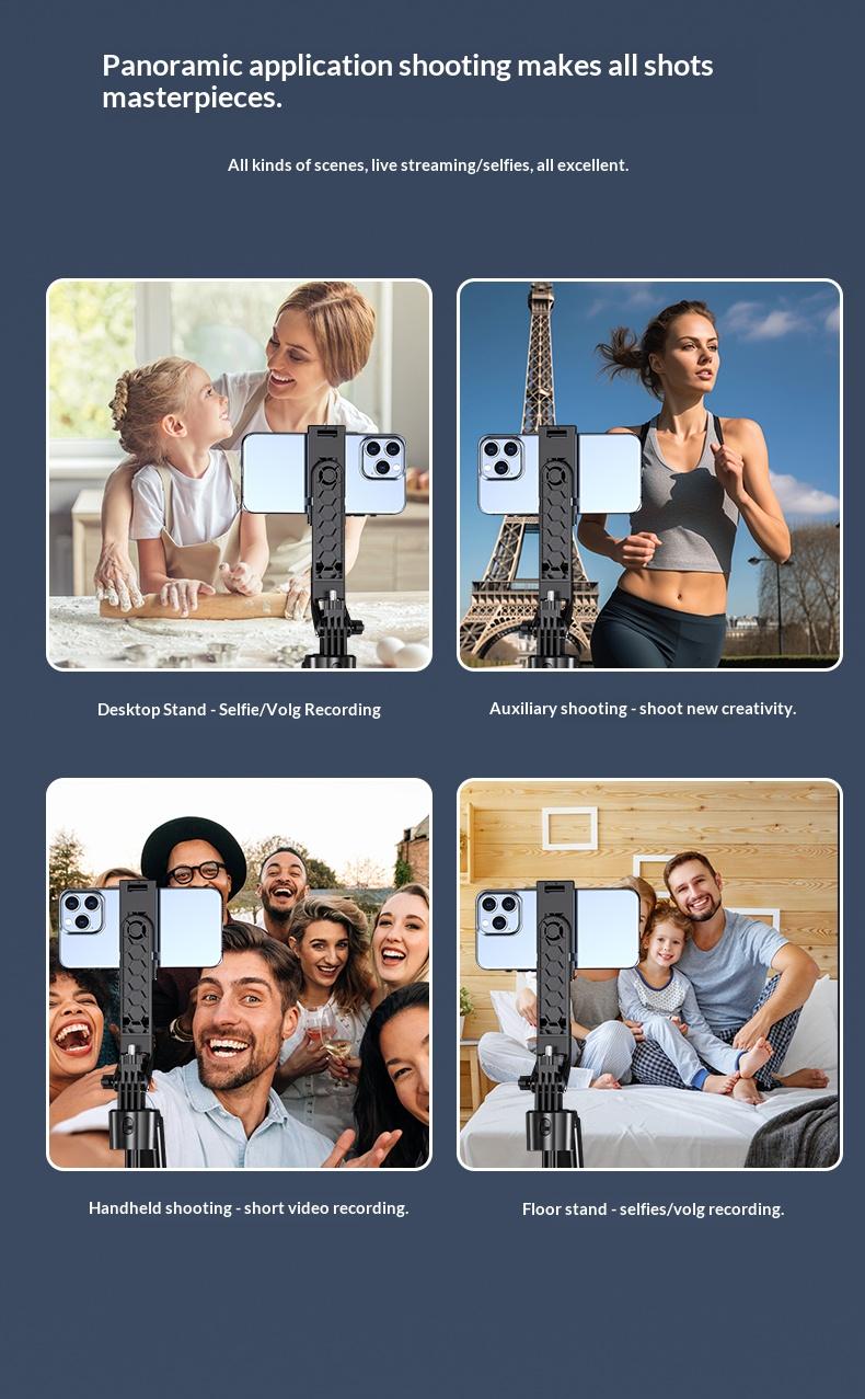 2026 New 360° Rotatable Selfie Stick Tripod,74.8 inches,  Smart Face Tracking , Auto Face Tracking ,Rechargeable remoter Phone Holder for Vlog, Live Streaming, Smartphone Camera Accessoriesfor iPhone 17/16/15/14/13/Android/Camera/GoPro, Valentine's Day