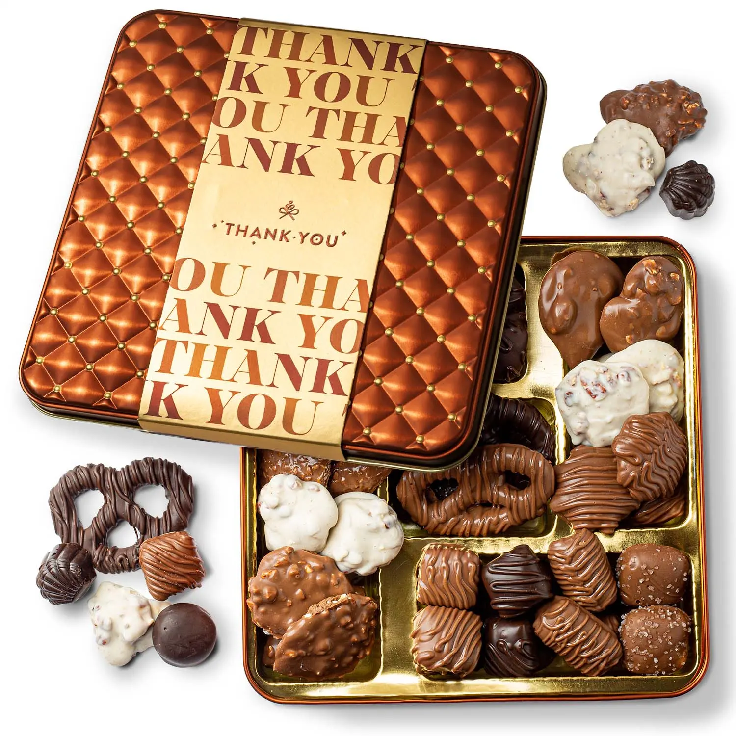 Thank You Gift Basket – Gourmet Chocolate Gift Box with Assorted Chocolates | Appreciation Gift | Bonnie & Pop