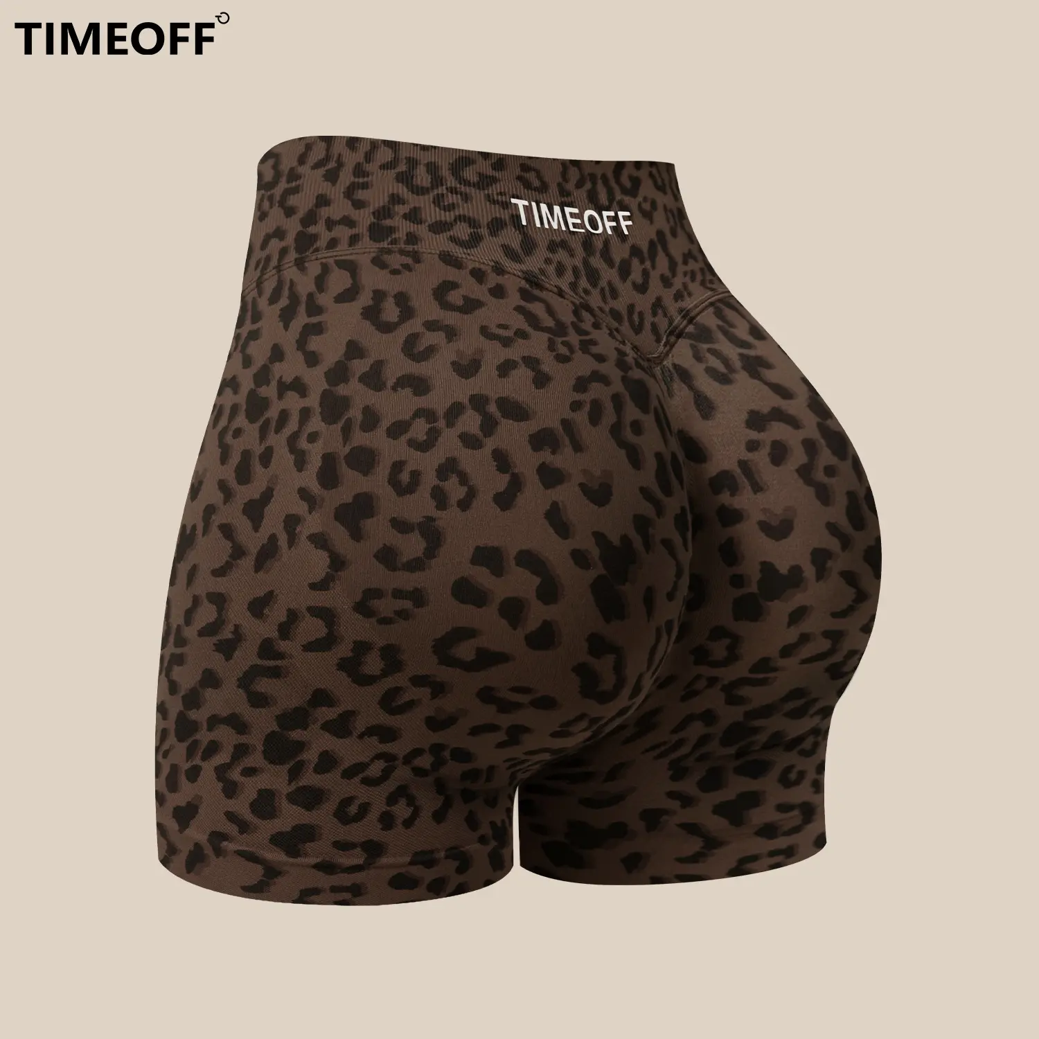 TIMEOFF Women's Fresh Fashion Sports Shorts, High Waist Seamless Sculpt Stretch Activewear with Anti-Roll Waistband for Yoga & Daily Fit, Women's Clothes, Leopard Print Wear,travel essentials,camping essentials, Cheetah Print, Clothes For Women