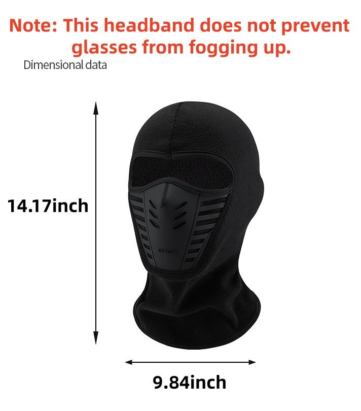 Winter Rider Warm Anti-Haze Balaclava Full Face Mask for Motorcycle Riding Cycling Ski Hood Cap Windproof Soft Outdoor Warm Bike Headwear
