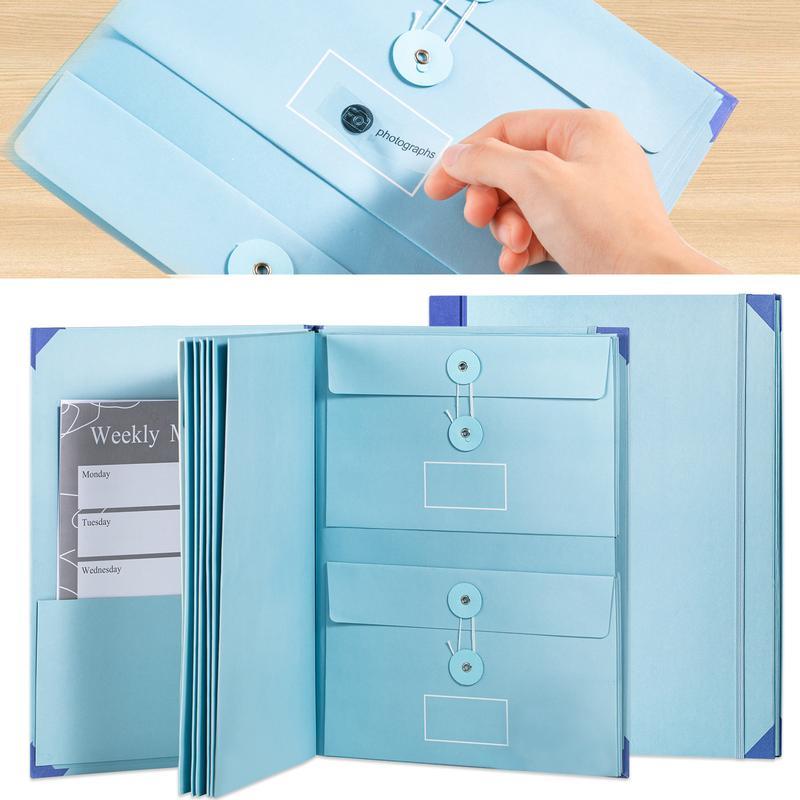 Accordion File Organizer Manila Pocket Document Folder for Passports, Birth Certificates & Important Papers, Office & Home Storage,gift for Weddings, Travel, Lovers, Friends, Graduation, Anniversary