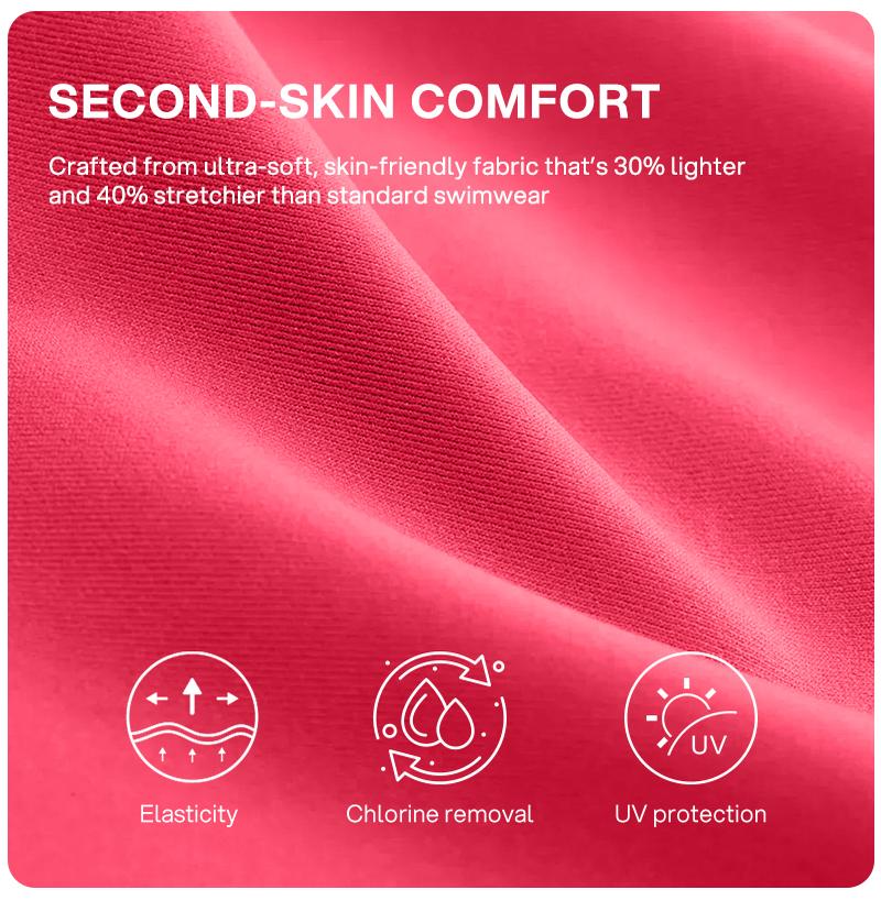 Lilylove Women's Shaping Swimsuit Zip-Front Ruched Wide Straps Tummy Tucking Slimming Sculpting Snatched Waist One Piece Bathing Suit Swimwear Swimming Beach