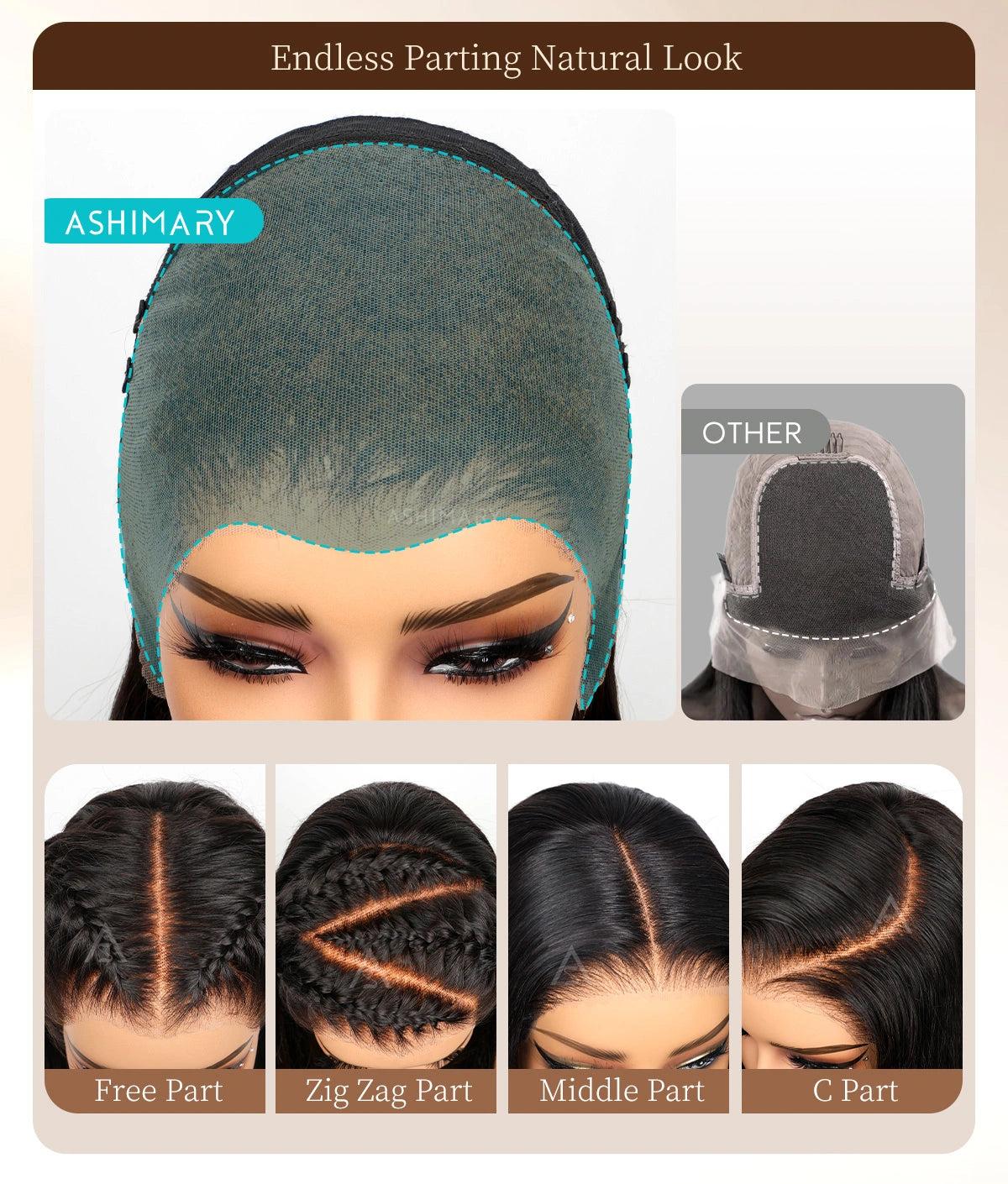 [Salon-Quality] Trendy Butterfly Cut Face- Framing Peacock Curls Pull Go 13x6 Full Glueless Lace Front Wig Pre-Styled Heavy Layers Cut Body Wave Natural hairline Human Hair 250% Density Wave Wig