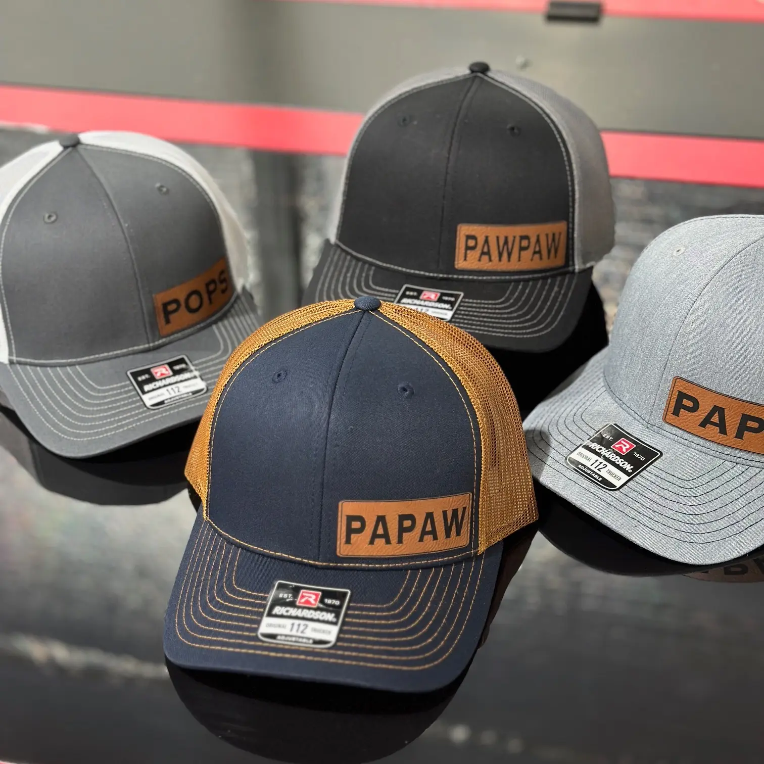 Pawpaw, Papa, Grandpa, Pops, Dad, Daddy, Richardson 112 hat snapback Baseball Cap Adjustable