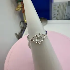 925 sterling silver # 3 high quality cubic zirconia stones elegant Mexican silver kids ) anillo de plata Mexicana talla #3 Alta calidad piedras finas de zirconia elegante para niños