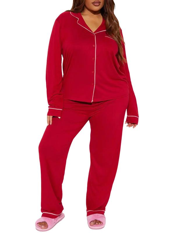 JointlyCreating Women's Pajama Set 2 Piece Satin Sleepwear Long Sleeve Button Down Top & Pant Classic OL Style Autumn Loungewear JointlyCreating Women's Pajama Set 2 Piece Satin Sleepwear Long Sleeve Button Down Top & Pant Classic OL Style Autumn Loungewear