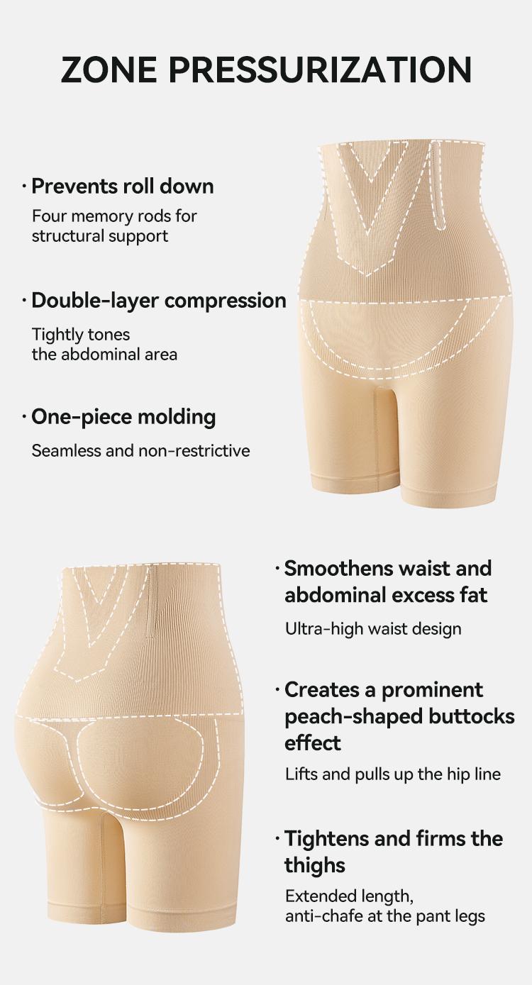 [2-Pack Fajas Colombianas Shaping Pants ] KKpeople Women's Tummy Control Butt-Lifting Shapewear, Sexy and Comfortable High-Waist Body Sculpting Garment Womenswear Compression