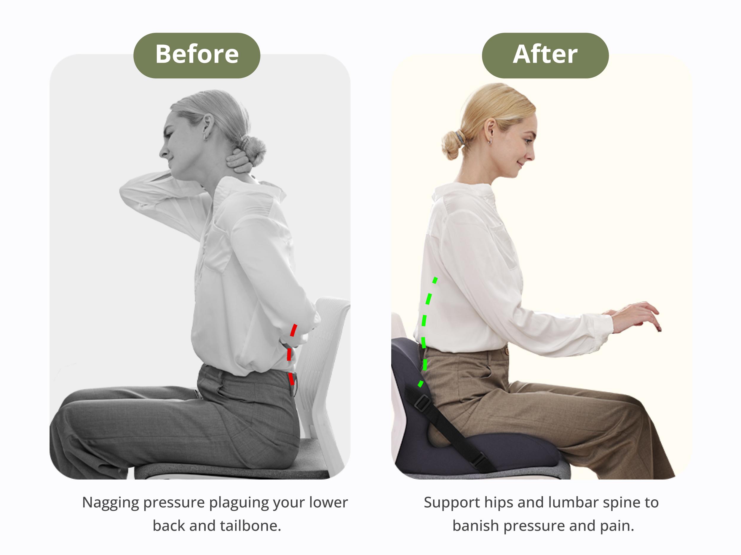 Non-Slip Memory Foam Seat Cushion with Back Support – Ergonomic, Skin-Friendly, Breathable Mesh, Washable Cover, for Office, Car, Home & Outdoor Use Non-Slip Memory Foam Seat Cushion with Back Support – Ergonomic, Skin-Friendly, Breathable Mesh, Washable Cover, for Office, Car, Home & Outdoor Use