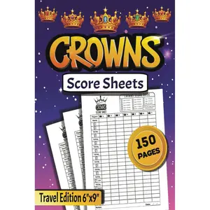 Crowns Score Sheets: Effortless Scorekeeping with 150 Pads of Travel Size 6 x 9 Inches, Includes Date Sections and Post-Hand Totals, Crafted with Durable, Quality Paper. Paperback – March 26, 2024