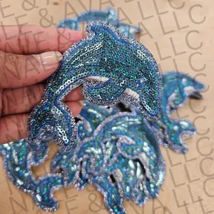 Sequin Dolphin Hat Patch (1 Patch)