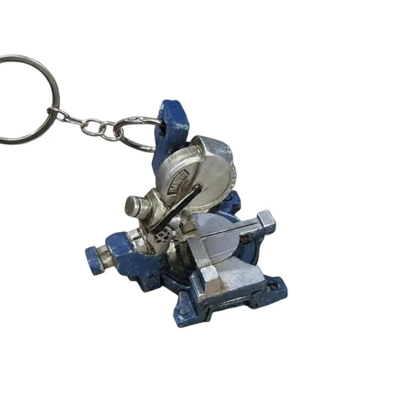 Stainless Steel（High Quality) Portable Chainsaw Keychain Ring Bag Charm Portable Angle Grinder Keychain Handheld Pruning Chainsaws